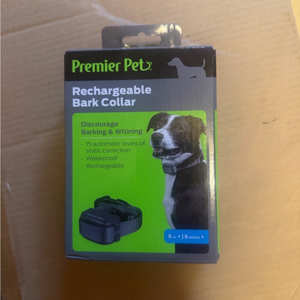 Premier Pet Rechargeable Bark Collar - Black